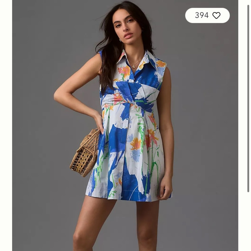Maeve x Sonal Nathwani • cotton floral mini shirt dress